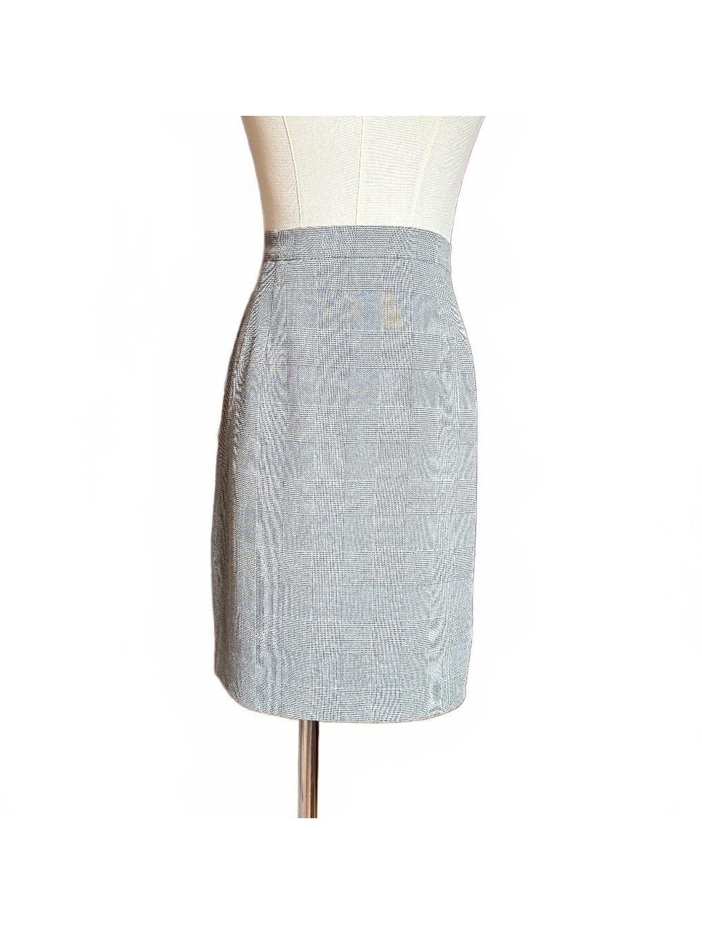 Giorgio Armani Le Collezioni Y2K Gray Wool Blend Pencil Skirt, Size IT 44